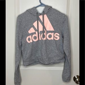 Adidas Women Cropped Hoodie Sz SMALL